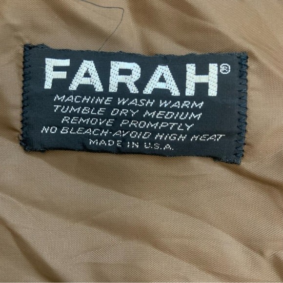 FARAH Womens Medium Brown Houndstooth Collared Jacket - Picture 5 of 7